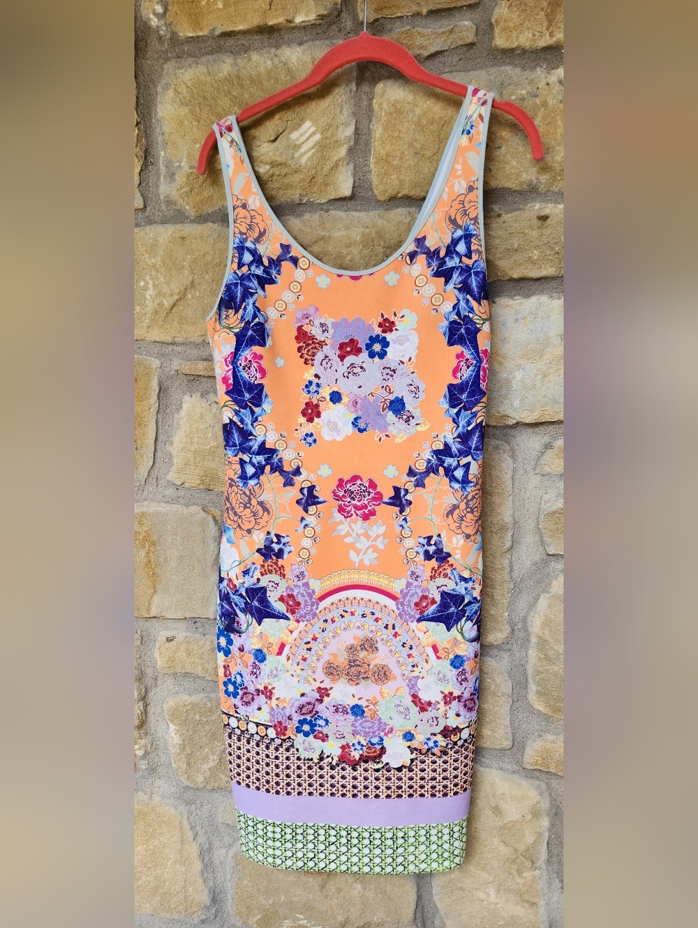 Clover Canyon Orange Floral Tank Dress